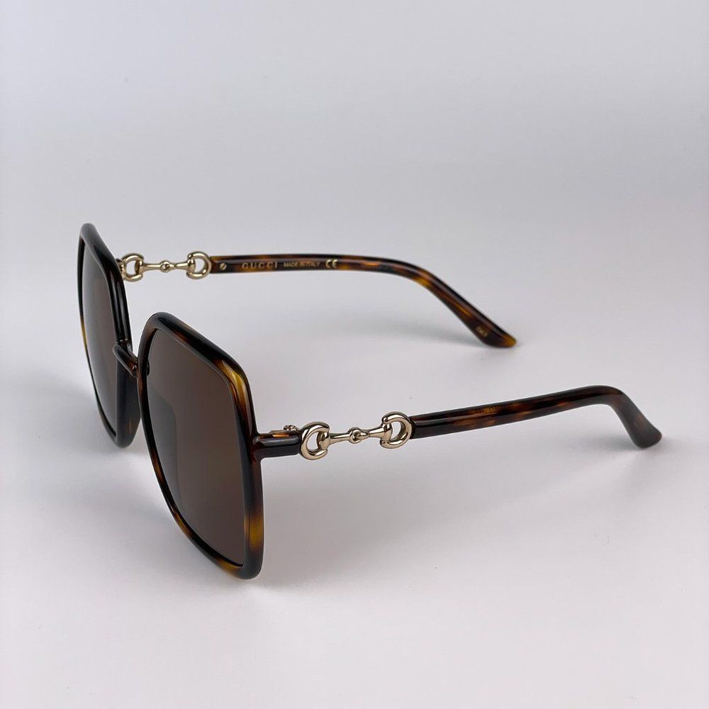 Gucci GG0890S 002 Sunglasses Dark Havana Brown Women - Picture 8 of 12
